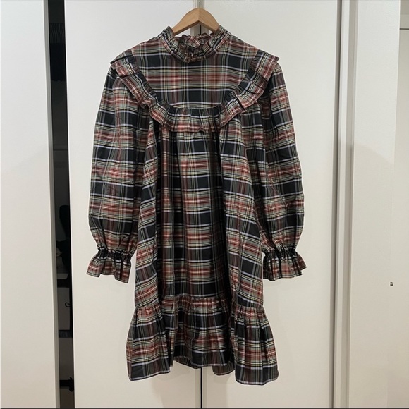 NWOT Dôen Bromley Holiday Dress in Alcott Plaid XS - Picture 3 of 4